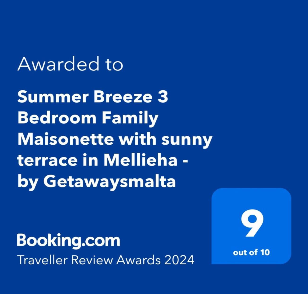 Summer Breeze 3 Bedroom Family Maisonette With Sunny Terrace In Mellieha - By Getawaysmalta Eksteriør bilde